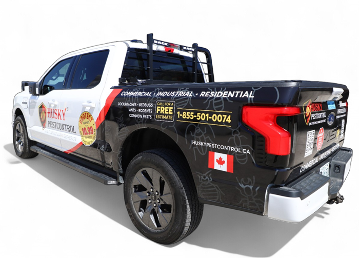 Husky Pest Control service truck - Ontario wildlife removal